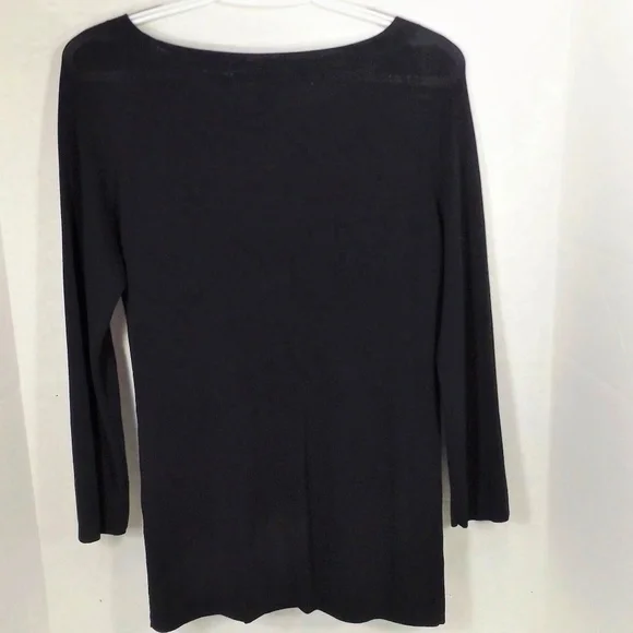 Ziani Couture Rayon/Nylon Top W Flora Embroidery L - Picture 5 of 7